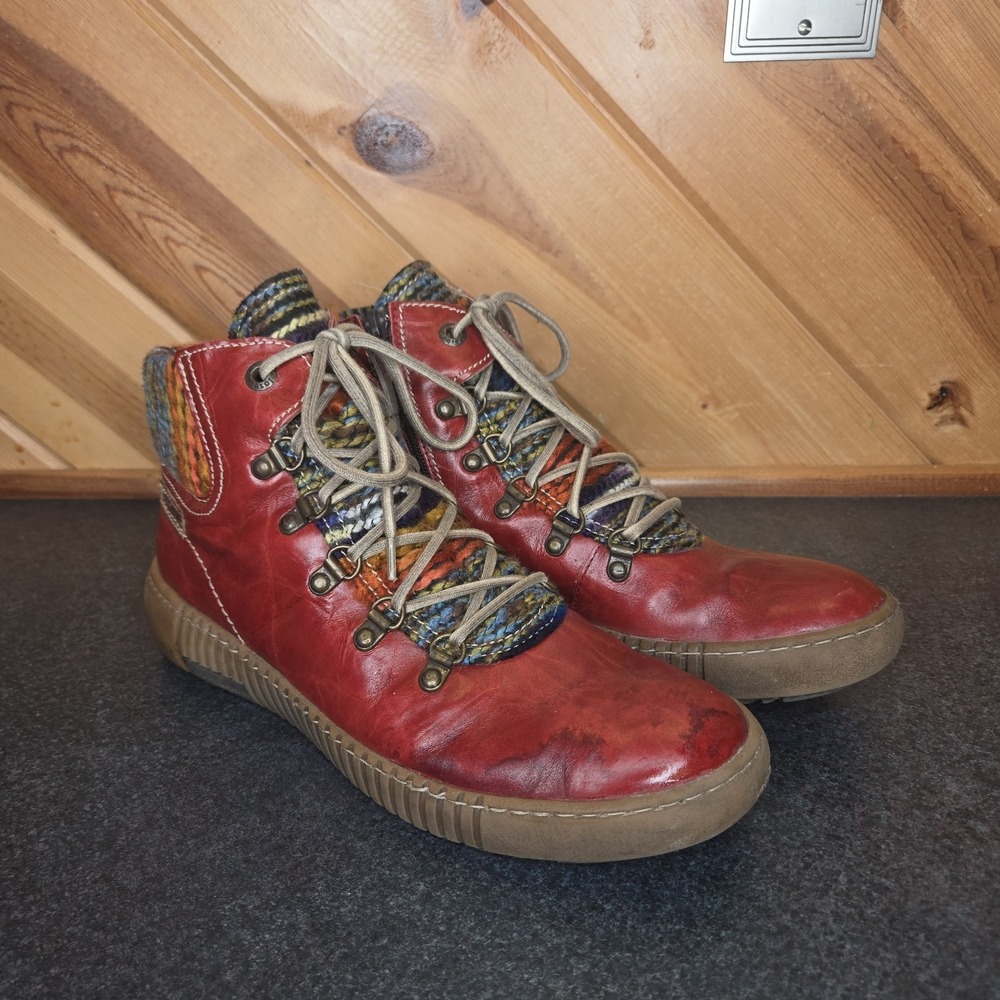 Josef Seibel Maren Womens EU 41 US 10.5 Bootie Leather Ankle Boot Red Comfort